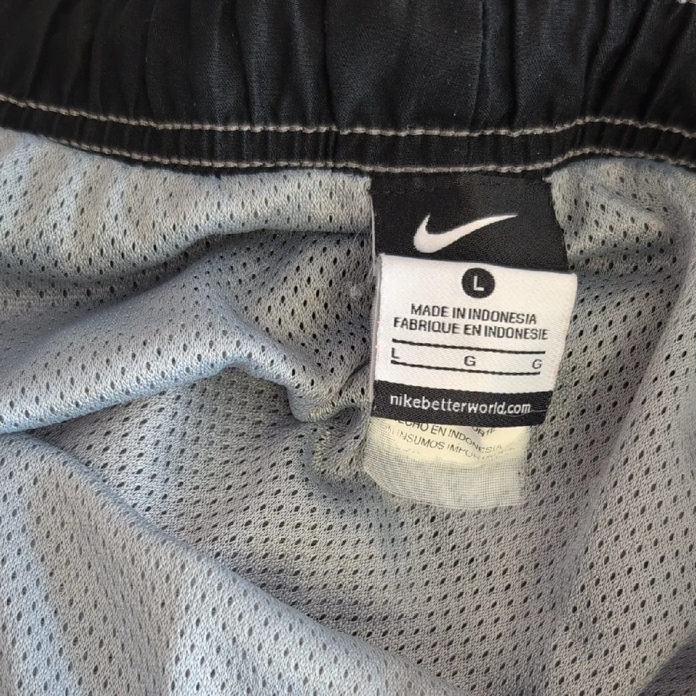Nike Gray/Orange/Black with Lining Swim Trunks L